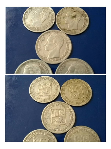 Moneda De 25 Centimos Año 1960 Plata