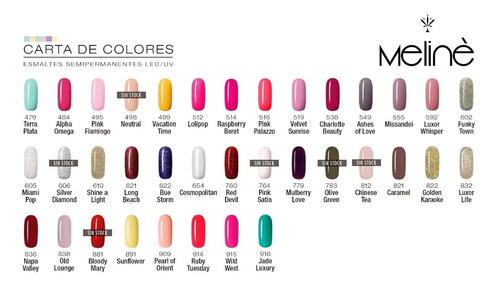 Imagen 3 de 9 de Kit X6 Esmaltes Meliné Gel On-off Color Uñas Semipermanente