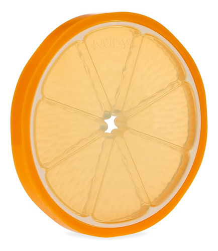 Nuby 100% Silicone Fruit Teether, Naranja, 3m+