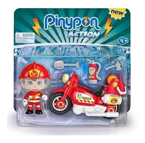 Pinypon Action Moto De Bombero C/ Figura Muñeco 15636 Edu