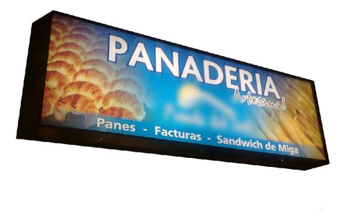 Cartel Para Frente De Comercio - 2 X 1m Lona Sin Luz