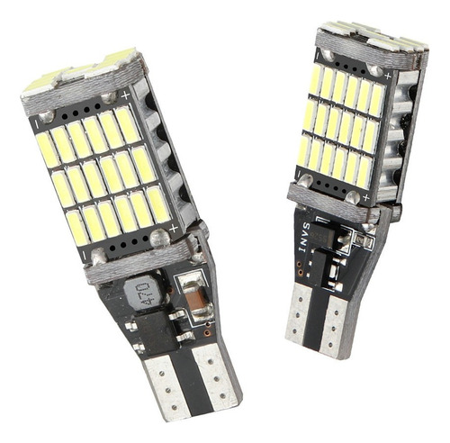 2 X T15 W16w 45 Smd 4014 Sin Errores Led Retroceso Del Coche