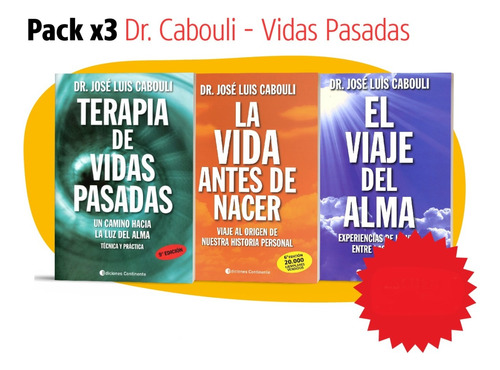 Pack 3 Libros Dr. Cabouli  Vidas Pasadas - Oferta 20 % Desc.