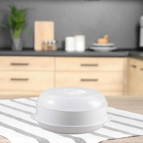 Vaporizador De Microondas Redondo Para Cocinar Un Plato De