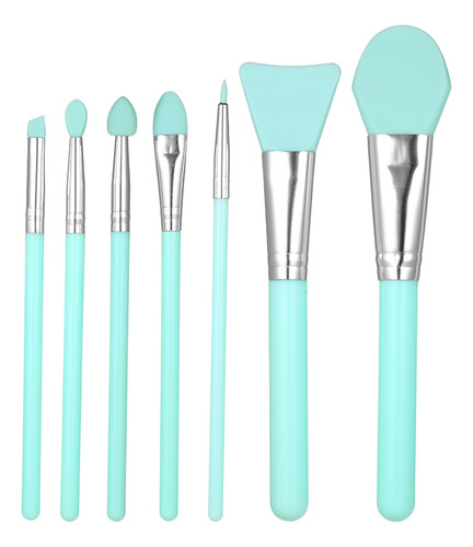 Kit De Pincéis De Maquiagem De Silicone: Base, Sombra E Sobr