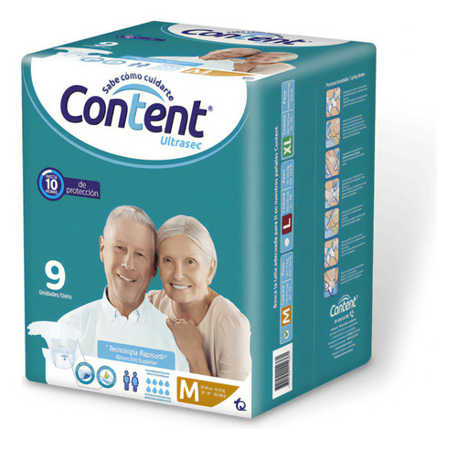 Pañal Adulto Content Ultrasec Talla M - Und