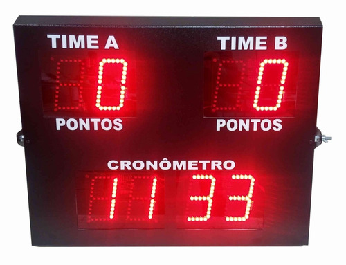 Placar Eletrônico Esportivo Futebol Salão E Cronometro Jogo