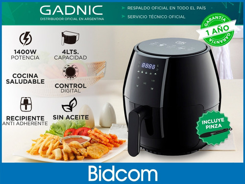 Freidora Sin Aceite F4.0 Gadnic Eléctrica De Aire 4l 1400w