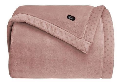 Imagem 1 de 1 de Cobertor Kacyumara 700 king cor rosé com design liso de 2.6m x 2.4m