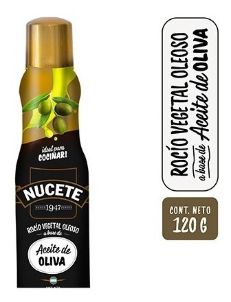 Imagen 2 de 2 de Rocio Vegetal A Base De Aceite De Oliva Nucete Aerosol 120g