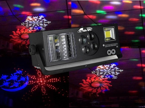 Efecto 4 En 1 Laser + Efecto Led + Gobos + Flash Audio/dmx