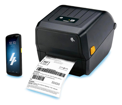 Impressora Zebra Zd220 + Coletor De Dados Tc15 Combo