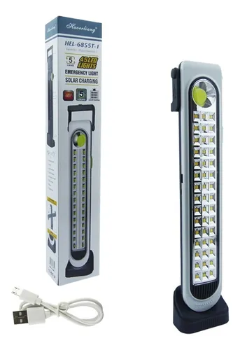 Lampara De Emergencia Solar Led Duo Color Recargable 45 Led