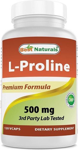 L Prolina Premium Aminoacido 500mg 120 Capsulas Eg L18 Sabor Nd