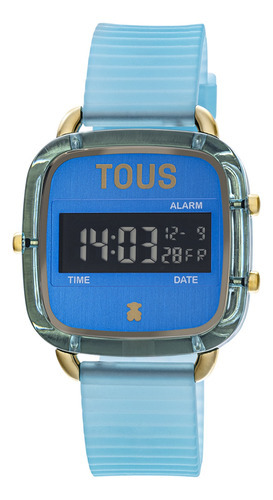 Reloj Digital Con Correa De Silicona Azul D-logo Fresh Tous