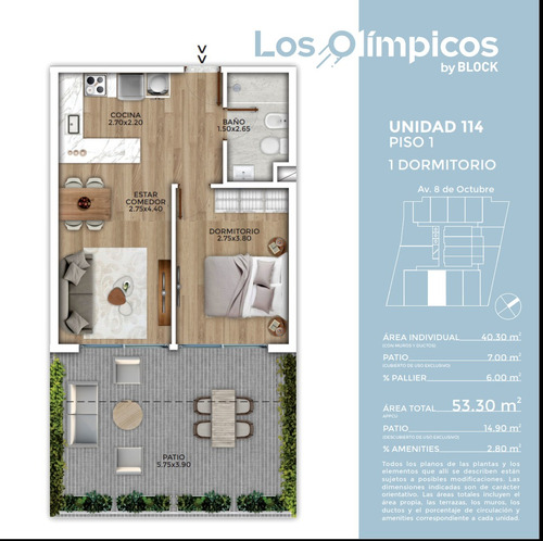 Vendo Apartamento En La Blanqueada, 1 Dormitorio, Patio. El Edificio Contará Con Piscina, Cowork, Gimnasio, Salón De Usos Múltiples.