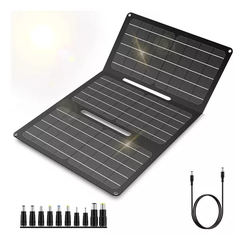 MARBERO Paneles solares portátiles de 30 W, cargador de batería de panel  solar plegable para generador de estación de energía portátil, iPad,  laptop