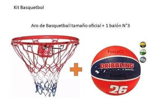 Aro Basquetbol Con Malla Basket Basquetball  Forcecl 