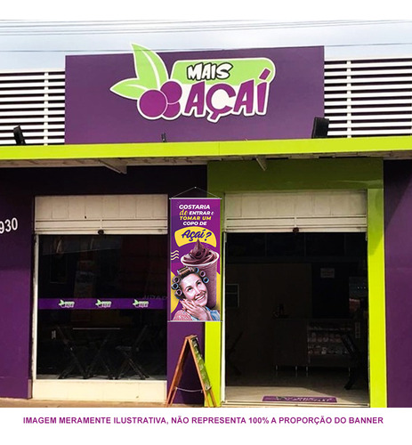 Banner Açaí Criativo - Alta Resolução - Comercio - 100x40cm