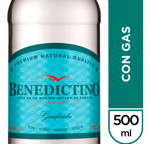 Agua Con Gas Benedictino 500cc(12uni)super