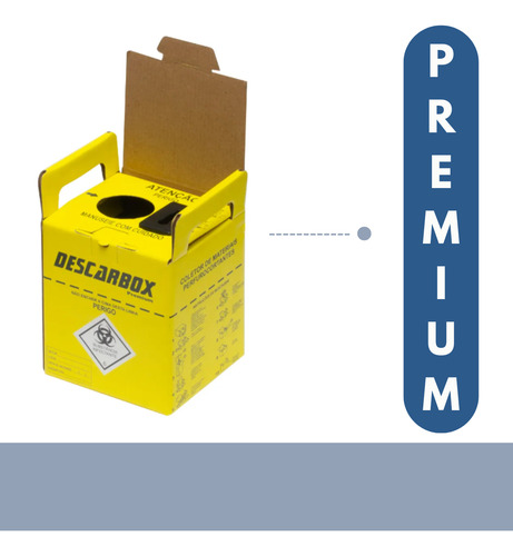 Caixa Coletora Material Perfurocortante Descarbox 1,5 L 10un
