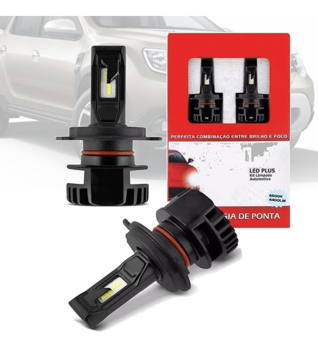 Par Lampada Led Cinoy Plus Farol Baixo H7 Renault Duster