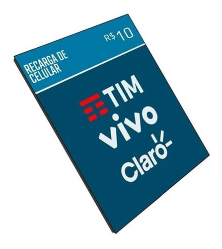 Recarga Celular Crédito Online Tim Claro Vivo  R$ 10,00