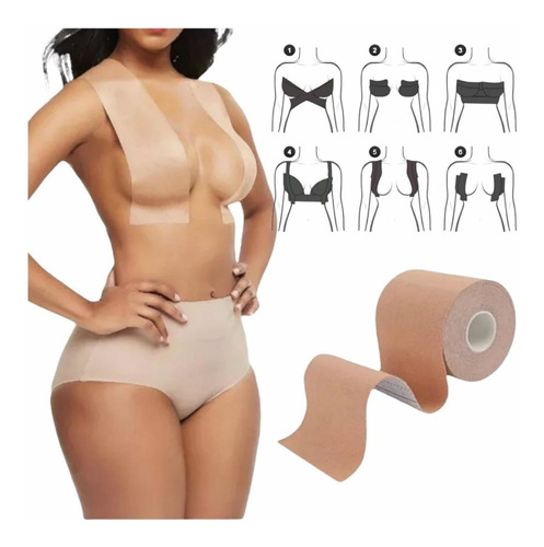 Cinta Levanta Busto Boob Tape, Varias Formas De Usar