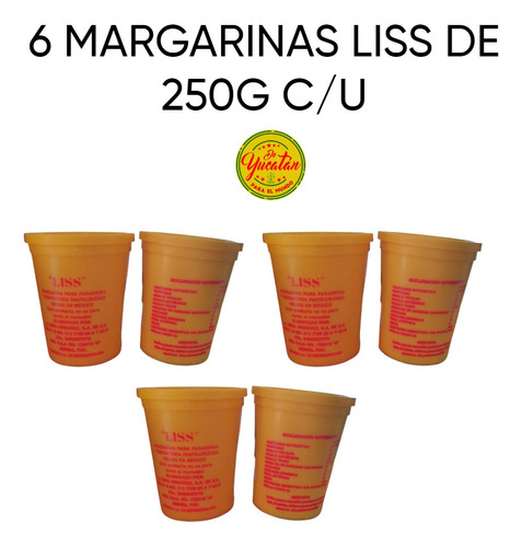 6 Margarina Liss Para Marquesitas Repostería Panadería 250g