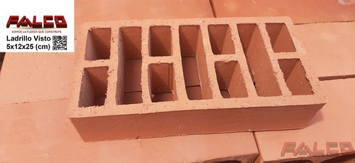 Imagen 5 de 7 de Ladrillo Visto 5x25x12cm 11 Huecos - Fábrica Falco