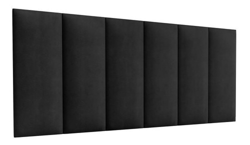 Cabeceira Para Cama Casal Box 1,60 Estofada Painel Quarto Cor Preto Julia