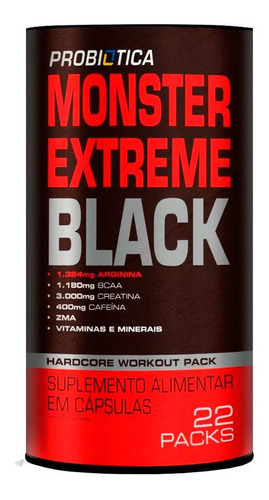 Monster Extreme Black 22 Packs - Probiótica