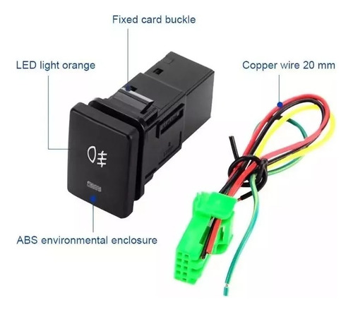 Boton Interruptor Switch Neblinero Faro 12v Auto Universal