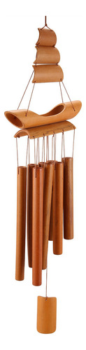 2 Campanillas De Viento De Bambú Hechas A Mano Con Forma De