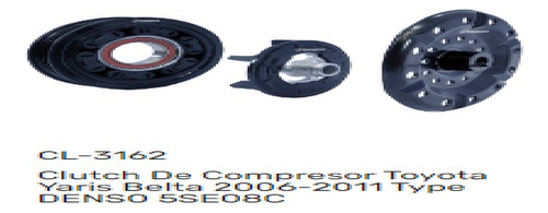 Clutch Compresor Toyota Yaris Beego 2006 2014