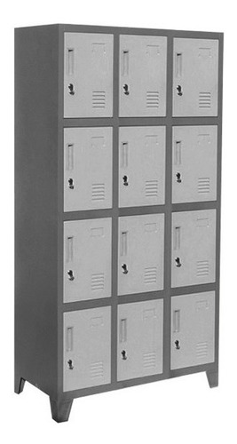 Lockers Metálico 3 Cuerpos 12 Puertas