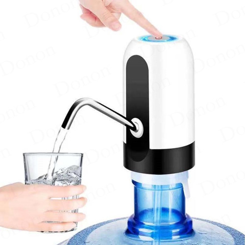 Bebedouro Bomba Elétrica P/ Galão De Água Recarregável Usb Cor Preta Ou Branca
