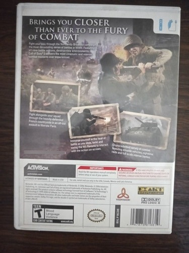 Videojuego Call Of Duty 3 Wii (Usado)