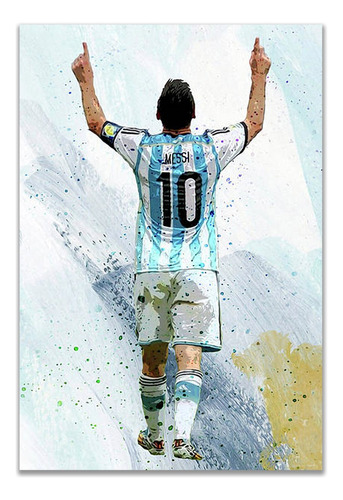 Poster Lionel Messi Celebracion 48x33cm Cr7 Mundial Copa 