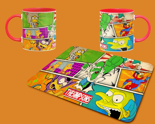 Taza Y Mouse Pad Simpson