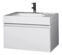 Comprar Mueble para baño Bernova Bernova2 de 80cm de ancho, 52.5cm de alto y 46.5cm de profundidad con bacha y mueble color blanco sin agujeros para grifería