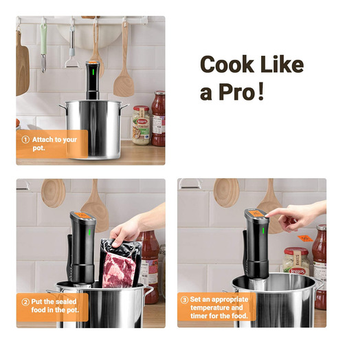 Cocinero Sous Vide Inkbird Isv-200w 1000w Wifi Control App