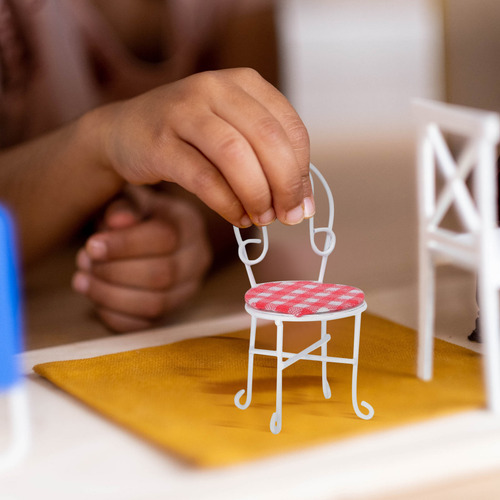 1 Juego De Figuritas Decorativas Para Mesa Y Silla En Miniat