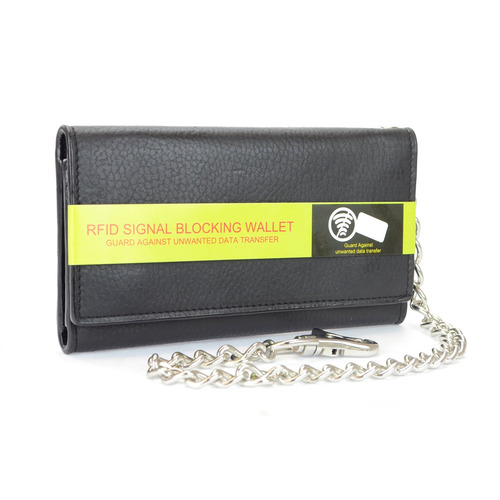 Billetera Triple Para Hombre Montauk Leather Club, Con