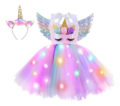 Disfraces Unicornio Iluminados Para Niñas Decoraciones Cumpl