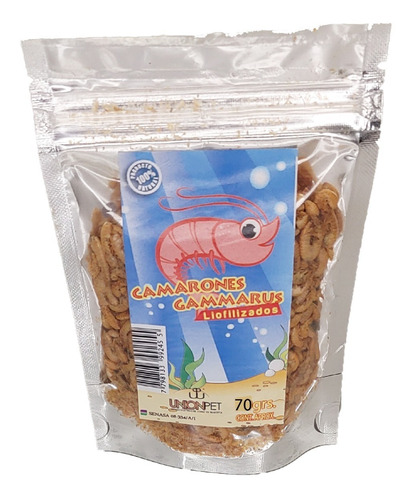 Camarones Gammarus Secos Tortugas Aves Peces Reptiles 70 Grs