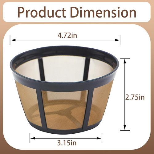 Filtros Reutilizables Para Cafeteras Bunn 8 / 10 De 2 Pzs