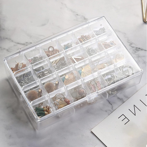 Caja Organizadora De Aretes Y Anillos Acrílico Transparente