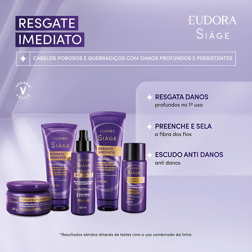 Shampoo Resgate Imediato Eudora Siàge 250ml