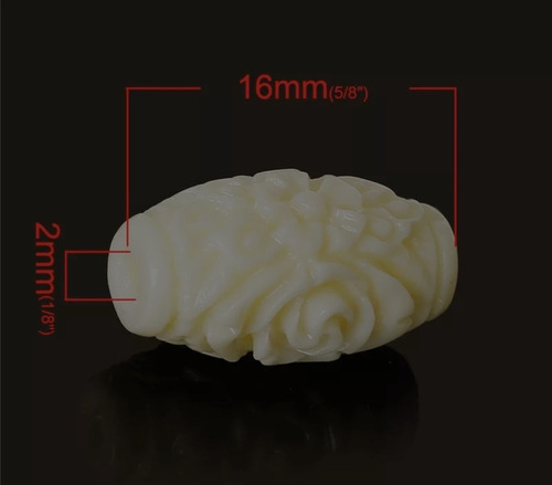 Imagen 2 de 3 de Cuentas Coral Crema / Para Pulsera Y Collar / Pack X 10